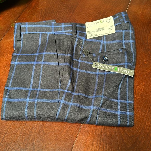Paisley & Gray New Slim Fit Pants for Man Size 30/32 Navy Blue & Royal Blue - Picture 5 of 6